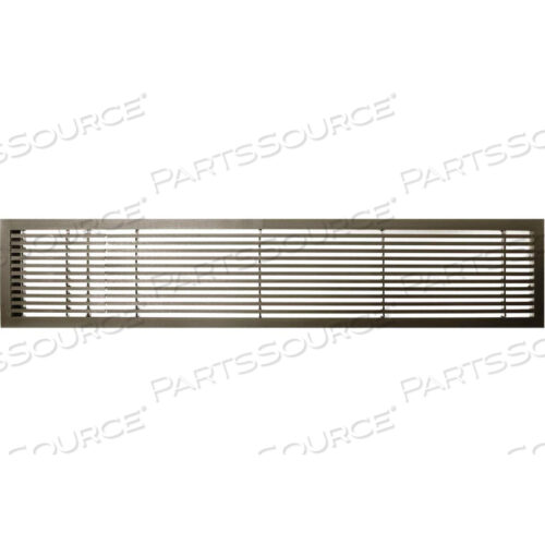 Вентиляционная решетка из цельного алюминия серии AG20 4 X 24 с фиксированной планкой, цвет античная бронза, с левой дверцей