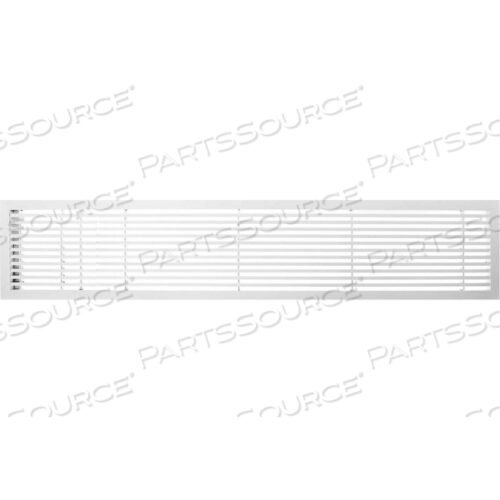 Вентиляционная решетка из цельного алюминия серии AG20 4 X 42 с фиксированной планкой, белая глянцевая, с левой дверцей