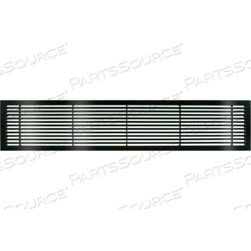 Вентиляционная решетка из цельного алюминия серии AG20 6 X 48 с фиксированной планкой для подачи/возврата воздуха, черная с глянцем