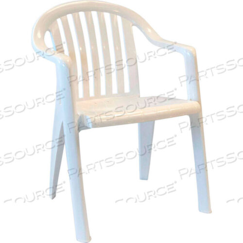 OEM#: US282304Уличное кресло с низкой спинкой из смолы - БЕЛОЕ от Grosfillex