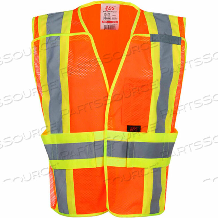 OEM#: 1804-2XL/4XL1804 РЕГУЛИРУЕМЫЙ ЖИЛЕТ КЛАССА 2 С 2 КАРМАНАМИ, ОРАНЖЕВЫЙ, 2XL/4XL от GSS Safety LLC