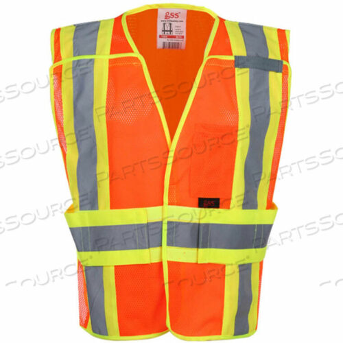 OEM#: 1804-MD/XL1804 РЕГУЛИРУЕМЫЙ ЖИЛЕТ КЛАССА 2 С 2 КАРМАНАМИ, ОРАНЖЕВЫЙ, MD/XL от GSS Safety LLC