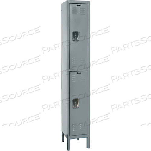 OEM#: U1518-2HGДВУХЪЯРУСНЫЙ 2-ДВЕРНЫЙ СТАЛЬНОЙ ШКАФЧИК ПРЕМИУМ-КЛАССА, 15WX21DX36H, ТЕМНО-СЕРЫЙ, В РАЗОБРАННОМ СОБРАНИЕМ от Hallowell