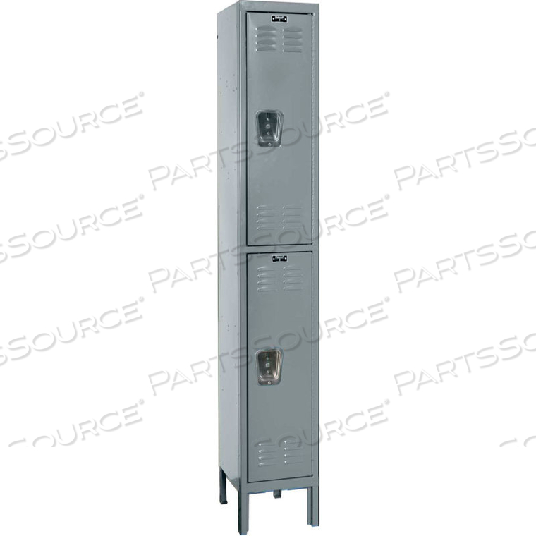 OEM#: U1518-2HGДВУХЪЯРУСНЫЙ 2-ДВЕРНЫЙ СТАЛЬНОЙ ШКАФЧИК ПРЕМИУМ-КЛАССА, 15WX21DX36H, ТЕМНО-СЕРЫЙ, В РАЗОБРАННОМ СОБРАНИЕМ от Hallowell
