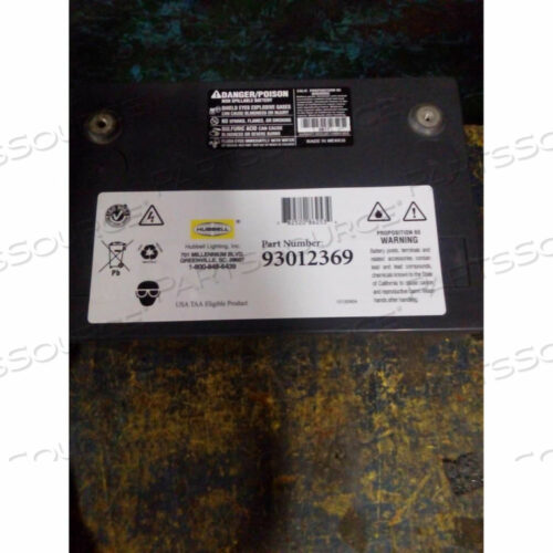 12 В, 78 А ГЕРМЕТИЧНАЯ СВИНЦОВО-КИСЛОТНАЯ ЗАМЕНЯЕМАЯ БАТАРЕЯ