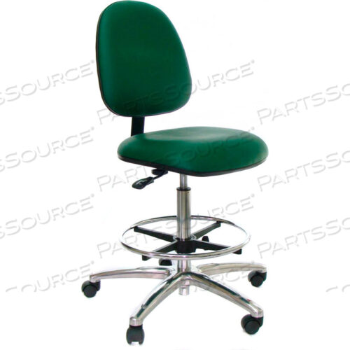 ТАБУРЕТ HEAVY DUTY - ВИНИЛ - СРЕДНЯЯ ЧАСТЬ СПИНКИ - АЛЮМИНИЕВОЕ ОСНОВАНИЕ - СЕРЫЙ