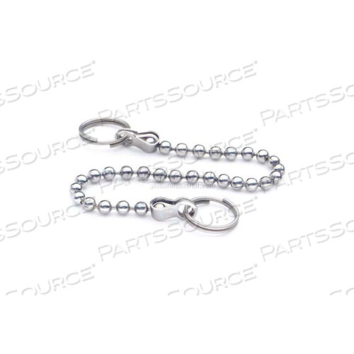 ЦЕПОЧКА ИЗ ШАРИКОВ С ДВУМЯ КОЛЕЦАМИ ДЛЯ КЛЮЧЕЙ, ДИАМЕТР КОЛЬЦА 0,94, ДЛИНА ЦЕПИ 19,69