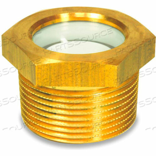 ЛАТУННЫЙ УКАЗАТЕЛЬ УРОВНЯ ЖИДКОСТИ СО СТЕКЛОМ ESG БЕЗ ОТРАЖАТЕЛЯ - РЕЗЬБА 1/2 NPT