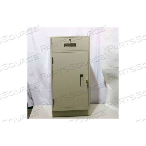 КАССОВЫЙ ШКАФ-ПЕДЕСТАЛ - 1 ЯЩИК, ЛЕВАЯ ПЕТЛЯЖНАЯ ДВЕРЬ 18Ш X 19Г X 38-1/2В ШАМПАНСКИЙ