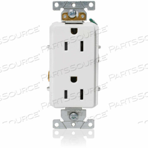 OEM#: 16252-WDECORA PLUS DUPLEX РОЗЕТКА, ПРЯМОЕ ЛЕЗЦО, КОММЕРЧЕСКИЙ КЛАСС, БЕЛЫЙ от Leviton