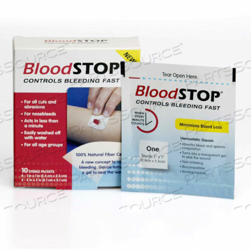 ГЕМОСТАТИЧЕСКАЯ МАТРИЦА BLOODSTOP ДЛЯ НАРУЖНЫХ РАН 4 X 8, 10/В КОРОБКЕ
