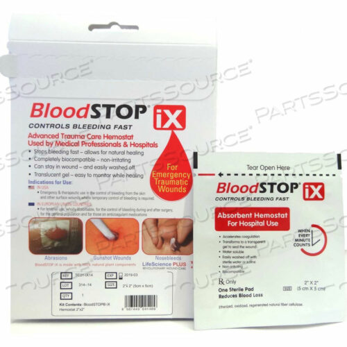 BLOODSTOP ADVANCED TRAUMA CARE HEMOSTATIC MATRIX 2 X 4, 1PC/PER BOX