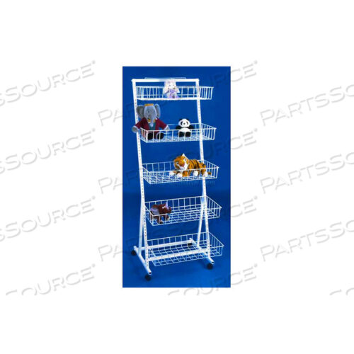 ВЕРСА-СТОЙКА С 5 КОРЗИНАМИ, 5-СТУПЕНЧАТАЯ КОНСТРУКЦИЯ, БЕЛАЯ