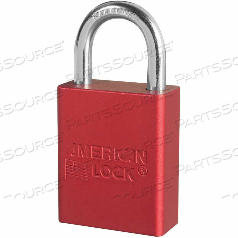 OEM#: S1105REDAMERICAN LOCK АЛЮМИНИЕВЫЙ БЕЗОПАСНЫЙ НАВЕСНОЙ ЗАМОК, 1-1/2W X 1H ДУГА, КРАСНЫЙ от Master Lock