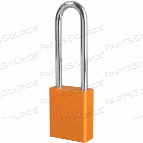 OEM#: S1107ORJАМЕРИКАНСКИЙ АЛЮМИНИЕВЫЙ НАВЕСНОЙ ЗАМОК, СКОБКА 1-1/2 Ш X 3 Н, ОРАНЖЕВЫЙ от Master Lock