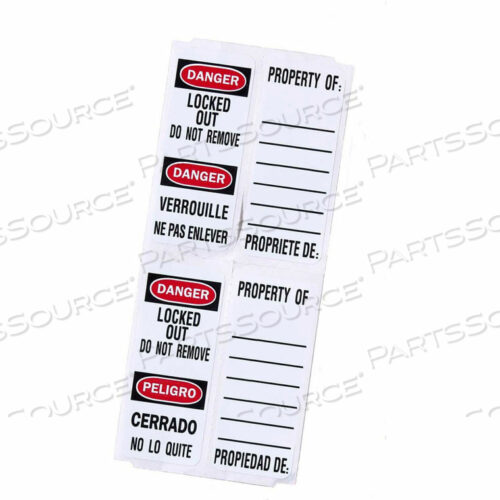 OEM#: S141ДВУЯЗЫЧНЫЕ ЭТИКЕТКИ ДЛЯ ЗАМКОВ 411 (100 КОМПЛЕКТОВ, 50 КОМПЛЕКТОВ/КАЖДЫЙ ЯЗЫК) от Master Lock