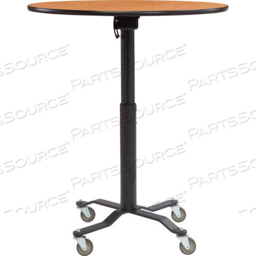 СТОЛ CAFE TIME II - 24 Ш X 30-42 В - КРУГЛЫЙ - ЛАМИНИРОВАННАЯ СТОЛЕШНИЦА С МДФ-СЕРДЦЕМ - ОРЕХ МОНТАНА