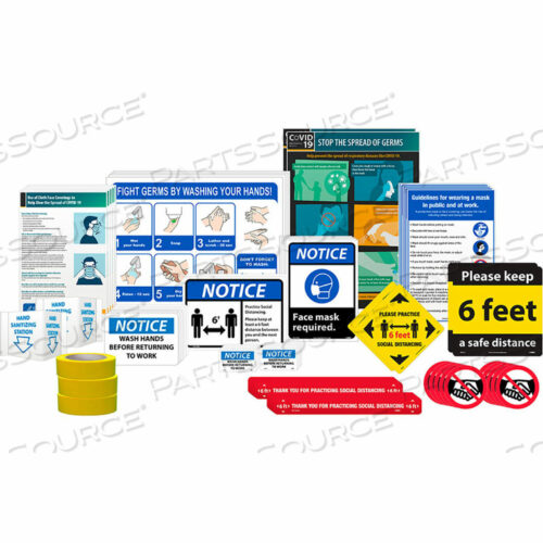NMC, НАЗАД НА РАБОТУ НАБОР ЗНАКОВ СОЦИАЛЬНОГО ДИСТАНЦИРОВАНИЯ - СРЕДНИЙ