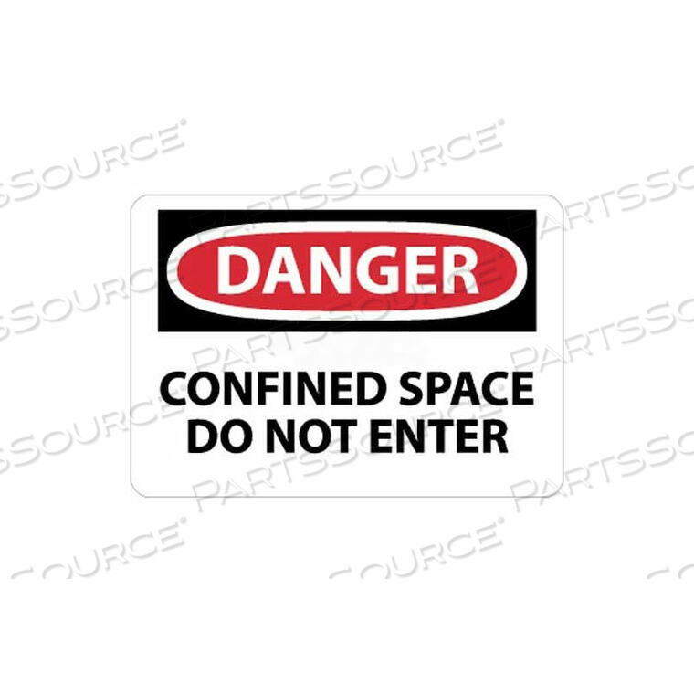 OEM#: D383RBNMC ЗНАК OSHA, ОПАСНО, ЗАМКНУТОЕ ПРОСТРАНСТВО, ВХОД ЗАПРЕЩЕН, 10 X 14, БЕЛЫЙ/КРАСНЫЙ/ЧЕРНЫЙ от National Marker Company