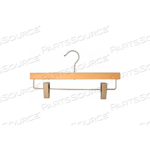 NAHANCO PANT HANGER, 14L X 1/2W, WOOD-NATURAL, PKG QTY 100