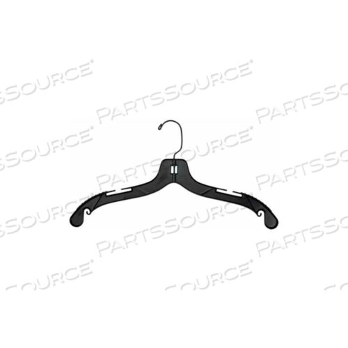 NAHANCO TOP HANGER-MIDDLE HEAVY WEIGHT, 17L, PLASTIC-BK, PKG QTY 100