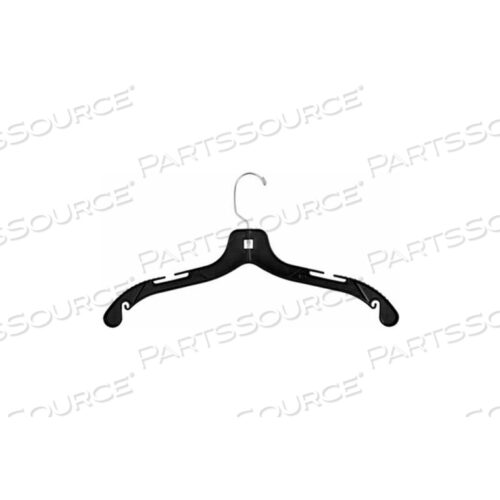 NAHANCO TOP HANGER-MIDDLE HEAVY WEIGHT, 17L, PLASTIC-BK, PKG QTY 100