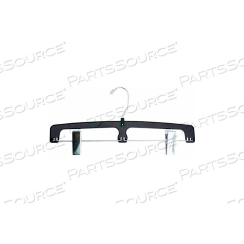 NAHANCO PANT HANGER-SUPER STRONG, 14L, PLASTIC-BK, PKG QTY 100