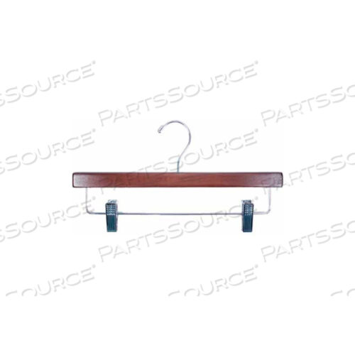 ВЕШАЛКА ДЛЯ ЮБКИ/ПРОСТОРКИ NAHANCO С ХРОМИРОВАННОЙ ФУРНИТУРОЙ, 14 Л, ДЕРЕВО-ОРЕХ, КОЛ-ВО В УПАКОВКЕ 100 ШТ.