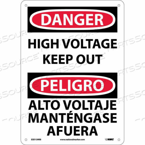 OEM#: ESD139RBBILISTIC PLASTIC SIGN - ОПАСНО! ВЫСОКОЕ НАПРЯЖЕНИЕ. ДЕКОРАТИВНО. National Marker Company
