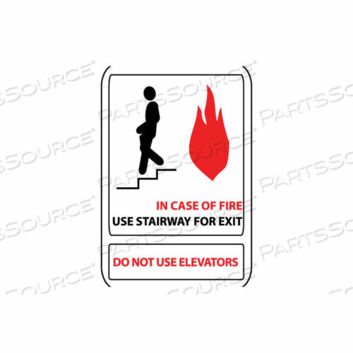 OEM#: SV61PAN-A-VUE ЗНАК - В СЛУЧАЕ ПОЖАРА ИСПОЛЬЗУЙТЕ ЛЕСТНИЦУ ДЛЯ ВЫХОДА, НЕ ПОЛЬЗУЙТЕСЬ ЛИФТАМИ от National Marker Company