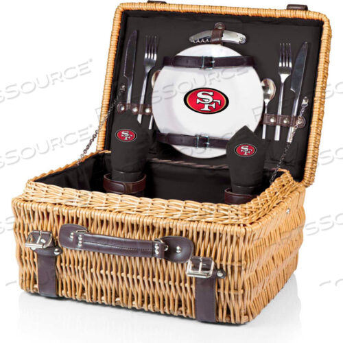 КОРЗИНА ДЛЯ ПИКНИКА CHAMPION - ЧЕРНАЯ (SAN FRANCISCO 49ERS) ЦИФРОВАЯ ПЕЧАТЬ