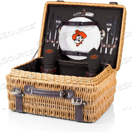 КОРЗИНА ДЛЯ ПИКНИКА CHAMPION - ЧЕРНАЯ (OKLAHOMA STATE COWBOYS) ЦИФРОВАЯ ПЕЧАТЬ