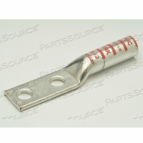 МЕДНЫЙ КОМПРЕССОРНЫЙ НАКОНЕЧНИК, ДЛИННЫЙ СТВОЛ, 2 ОТВЕРСТИЯ, 750KCMIL, 1/2 ШПИЛЬКИ, ЧЕРНЫЙ