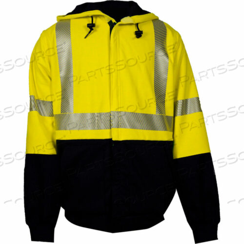 СВИТШОТ FR HYBRID DELUXE HI-VIS, ТИП R, КЛАСС 3, M, ЖЕЛТЫЙ/ТЕМНО-СИНИЙ
