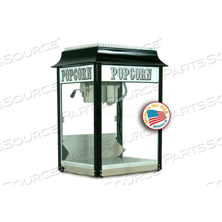OEM#: 1108820ЧЕРНЫЙ/ХРОМИРОВАННЫЙ АНТИКВАРНЫЙ ПОПКОРН-АППАРАТ 8 УНЦИЙ ЧЕРНЫЙ/КРЕМОВЫЙ 120 В 1420 Вт от Peragon