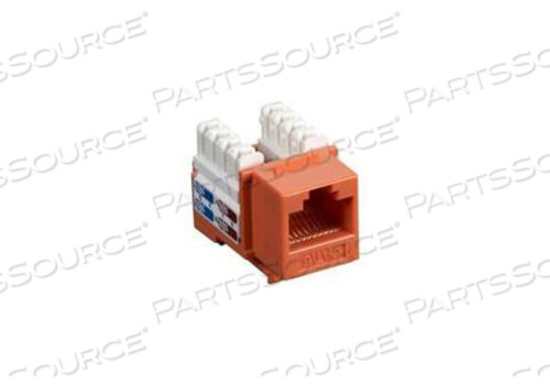 НЕЭКРАНИРОВАННЫЙ/KEYSTONE JACK, 1 X RJ-45 FEMALE NETWORK, ОРАНЖЕВЫЙ, СООТВЕТСТВУЕТ ROHS