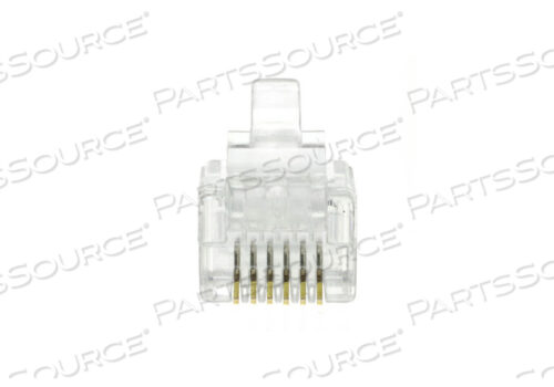 СОЕДИНИТЕЛЬ ОБЖИМНОЙ, RJ-22 ПАПА ТЕЛЕФОННАЯ ВИЛКА, ПРОЗРАЧНЫЙ, 6 ПОЛЮСОВ, 0,10 ФУНТА
