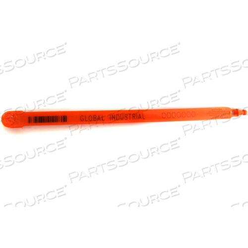 Пластиковая пломбировочная прокладка для грузовиков фиксированной длины, 7,5, оранжевая, усилие на разрыв 40 фунтов, 100 шт./упаковка