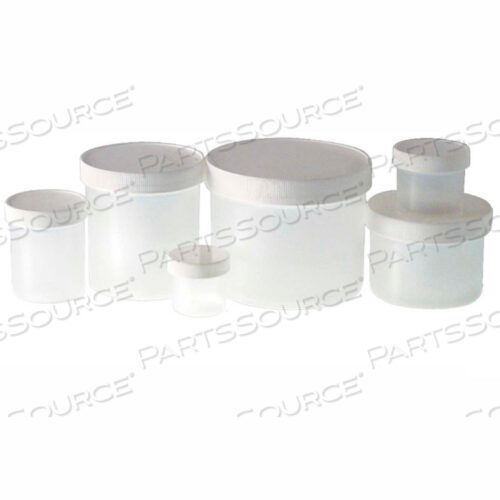 Банка из натурального полипропилена на 8 унций с белой полипропиленовой крышкой 89-400, коробка из 36 штук