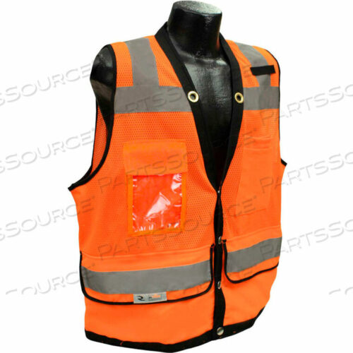 OEM#: SV59-2ZOD-2XTYPE R CLASS 2 HEAVY DUTY SURVEYOR SAFETY VEST, SNAP, 2XL, ORANGE by Radians