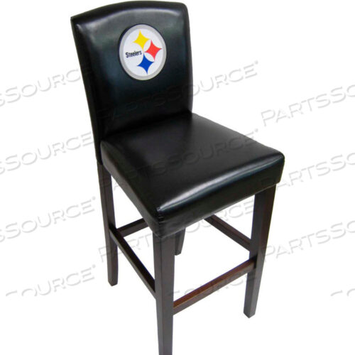 ТАБУРЕТ PITTSBURG STEELERS, 17 Ш X 19 Г X 38 В, ЧЕРНАЯ СИНТЕТИЧЕСКАЯ КОЖА, 2 ШТ.