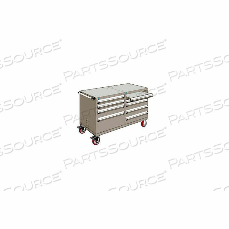 OEM#: R5DKG-3009KD-0718 ВЫДВИЖНОЙ МОДУЛЬНЫЙ ШКАФ С ДВУМЯ ЯЩИКАМИ, ВЫСОКОЙ ПРОЧНОСТИ, МОБИЛЬНЫЙ - 60WX27DX37-1/2H СВЕТЛО-СЕРЫЙ от Rousseau Metal Inc.