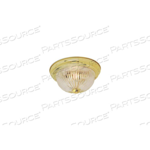 3 ЛАМПЫ - 15 - ВСТРОЕННЫЙ МОНТАЖ - ПРОЗРАЧНОЕ РИФЛЕНОЕ СТЕКЛО ПОЛИРОВАННАЯ ЛАТУНЬ