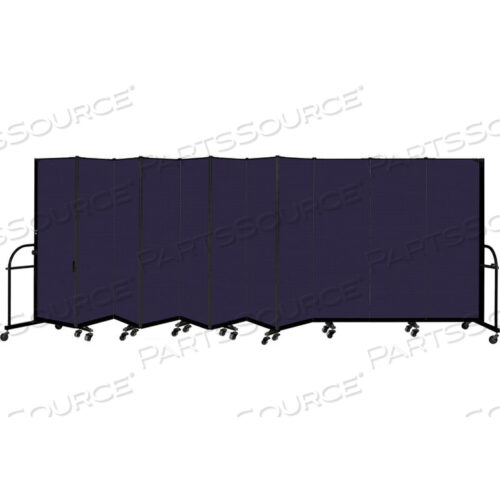 11-ПАНЕЛЬНАЯ ПРОЧНАЯ ПЕРЕНОСНАЯ КОМНАТНАЯ ПЕРЕГОРОДКА, 6H X 20 5L, ЦВЕТ ТКАНИ: ТЕМНО-СИНИЙ
