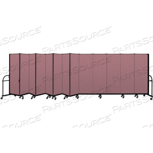 13-ПАНЕЛЬНАЯ ПРОЧНАЯ ПЕРЕНОСНАЯ КОМНАТНАЯ ПЕРЕГОРОДКА - 6H X 24 1L - ЦВЕТ ТКАНИ: РОЗОВЫЙ