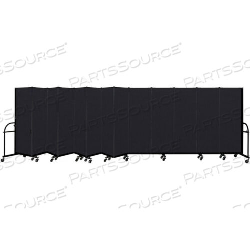 13-ПАНЕЛЬНАЯ ПРОЧНАЯ ПЕРЕНОСНАЯ КОМНАТНАЯ ПЕРЕГОРОДКА - 6H X 24 1L - ЦВЕТ ТКАНИ: УГОЛЬНЫЙ