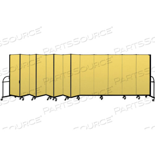 13-ПАНЕЛЬНАЯ ПРОЧНАЯ ПЕРЕНОСНАЯ КОМНАТНАЯ ПЕРЕГОРОДКА - 6H X 24 1L - ЦВЕТ ТКАНИ: ЖЕЛТЫЙ