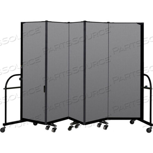 5-ПАНЕЛЬНАЯ ПРОЧНАЯ ПЕРЕНОСНАЯ КОМНАТНАЯ ПЕРЕГОРОДКА - 6H X 9 5L - ЦВЕТ ТКАНИ: КАМЕНЬ