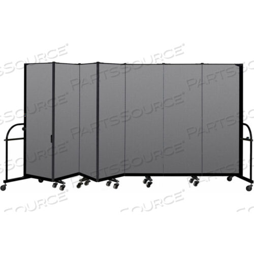 7-ПАНЕЛЬНАЯ ПРОЧНАЯ ПЕРЕНОСНАЯ КОМНАТНАЯ ПЕРЕГОРОДКА - 6H X 13 1L - ЦВЕТ ТКАНИ: КАМЕНЬ