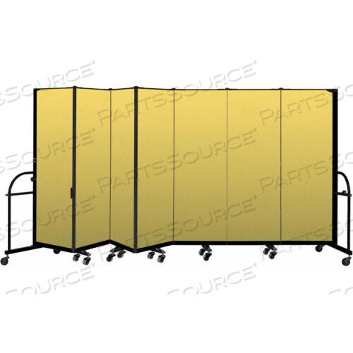 7-ПАНЕЛЬНАЯ ПРОЧНАЯ ПЕРЕНОСНАЯ КОМНАТНАЯ ПЕРЕГОРОДКА - 6H X 13 1L - ЦВЕТ ТКАНИ: ЖЕЛТЫЙ
